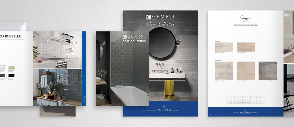 GEMINI Core Collection and Home Collection brochures for house builders and developers